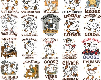 Silly Goose SVG Bundle: Trendy T-Shirt Designs (Digital Download)