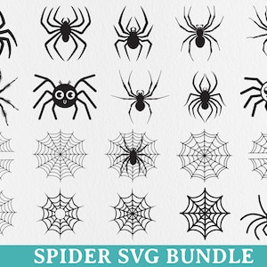 Spider Svg Bundle, Spider Web SVG, spiderman web clipart, spiderweb cricut silhouette cut files, Halloween Svg Cut Files for Cricut, spiders