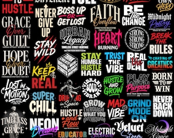Motivational Typography T-Shirt Svg Bundle, Inspiration Quote SVG, Inspirational Sayings for Men Women, Funny Quotes Png, positive Text PNG