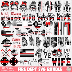 Fire Department T-Shirt SVG Bundle, Fire man Cut File, Fire Fighter Dad Svg, Firefighter Cut File Digital Download, Fire Dept svg png