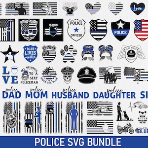 Police Officer SVG, Police T-shirt Bundle Thin Blue Line SVG, Special Police Back the Blue cut files, Police badge , USA veteran Flag