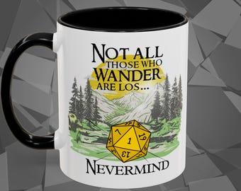 Survival Check RPG Mug | LOTR D&D d20 Critical Fail Meme | Dungeons and Dragons