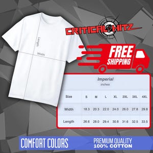 FREE SHIPPING. Size Chart. Comfort Colors T-shirt with a D&D funny meme/Dungeons & Dragons graphic. The shirt is 100% cotton, premium quality, available in 14 colors, unisex fit, plus size options. RPG tabletop role play gamer apparel. T-shirt featuring a wizard in a car and the text "Get In Loser We're Playing D&D".