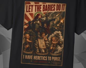 Cherubs Purging Heretics, Grimdark Wargamer Shirt, Painting Miniature Wargaming Tee, Tabletop Gamer Gift