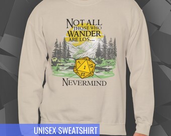 Survival Check RPG Sweatshirt | LOTR D&D Meme Graphic Pullover | Tabletop Roleplay Gamer Gift