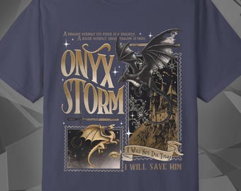 Onyx Storm Shirt | Fourth Wing | Iron Flame | Empyrean Series | Rebecca Yarros | Dragon Rider Tee