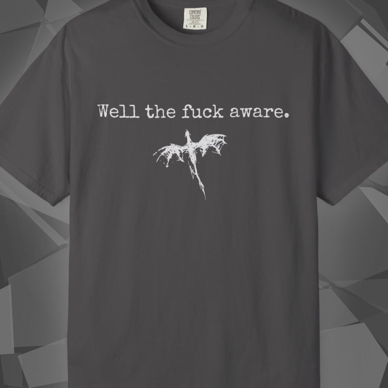 Comfort Colors unisex T-shirt featuring a Fourth Wing fantasy design inspired by the Empyrean Series. Premium quality 100% cotton shirt with a soft, relaxed fit, available in 14 colors and plus sizes. Bookish fantasy apparel inspired by Iron Flame, Onyx Storm, Basgiath War College, Dragon Riders, Fly or Die, and the Riders Quadrant, for fans of Violet Sorrengail, Xaden Riorson, and Rebecca Yarros.