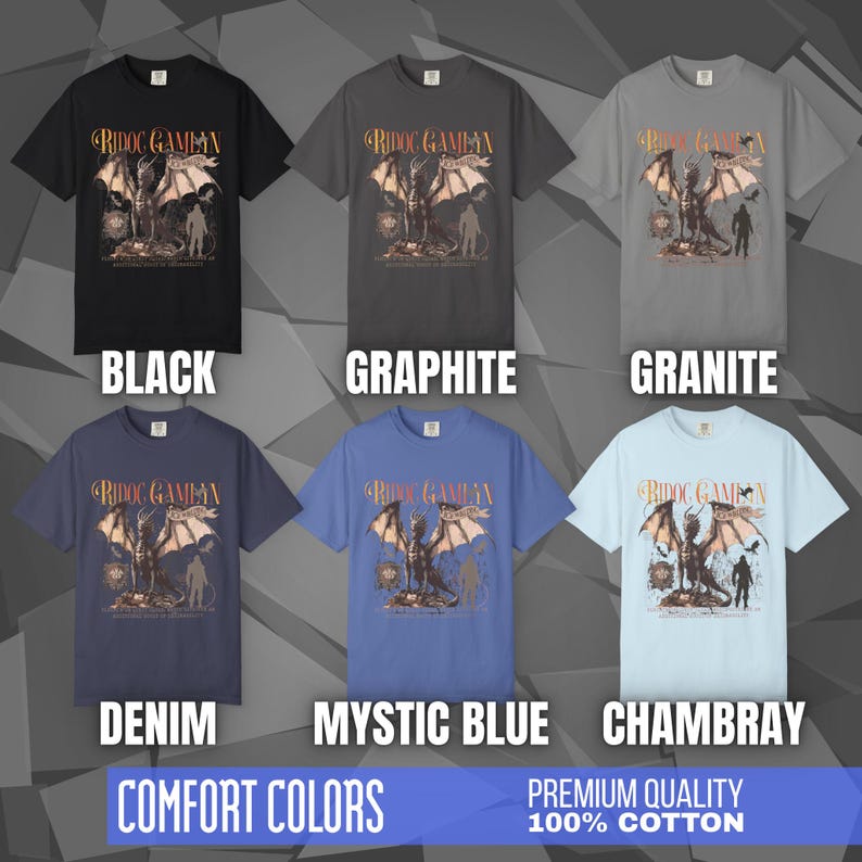 Comfort Colors unisex T-shirt featuring a Fourth Wing fantasy design inspired by the Empyrean Series. Premium quality 100% cotton shirt with a soft, relaxed fit, available in 14 colors and plus sizes. Bookish fantasy apparel inspired by Iron Flame, Onyx Storm, Basgiath War College, Dragon Riders, Fly or Die, and the Riders Quadrant, for fans of Violet Sorrengail, Xaden Riorson, and Rebecca Yarros.