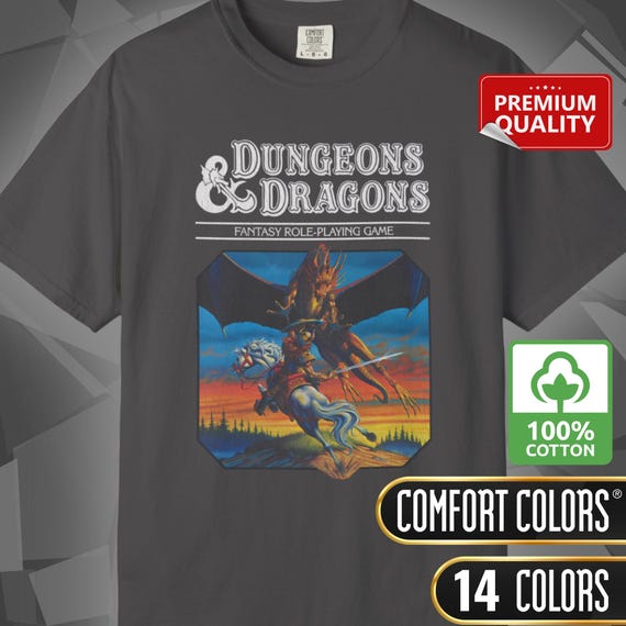 D&D Vintage Graphic Tee (#2) Dungeons and Dragons 1974 70s 80s Retro - Comfort Colors T-Shirt