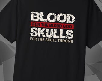 Blood & Skulls Shirt | Miniature Wargaming Tee | Grimdark Tabletop Wargamer Gift