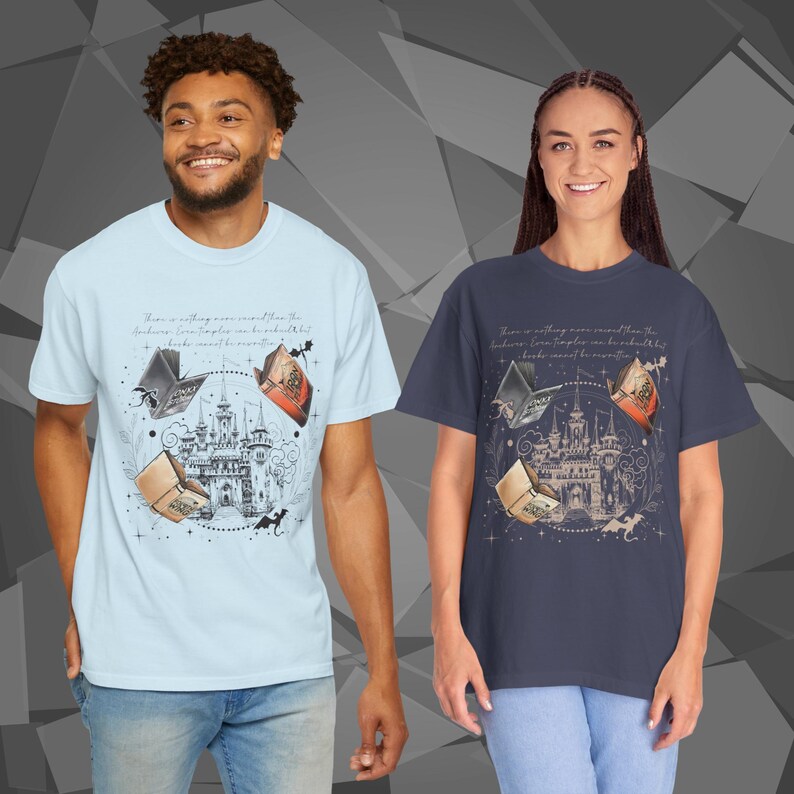 Comfort Colors unisex T-shirt featuring a Fourth Wing fantasy design inspired by the Empyrean Series. Premium quality 100% cotton shirt with a soft, relaxed fit, available in 14 colors and plus sizes. Bookish fantasy apparel inspired by Iron Flame, Onyx Storm, Basgiath War College, Dragon Riders, Fly or Die, and the Riders Quadrant, for fans of Violet Sorrengail, Xaden Riorson, and Rebecca Yarros.