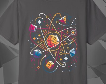 Cosmic d20 Dice Shirt | RPG D&D Graphic Tee | Tabletop Roleplay Gamer Gift