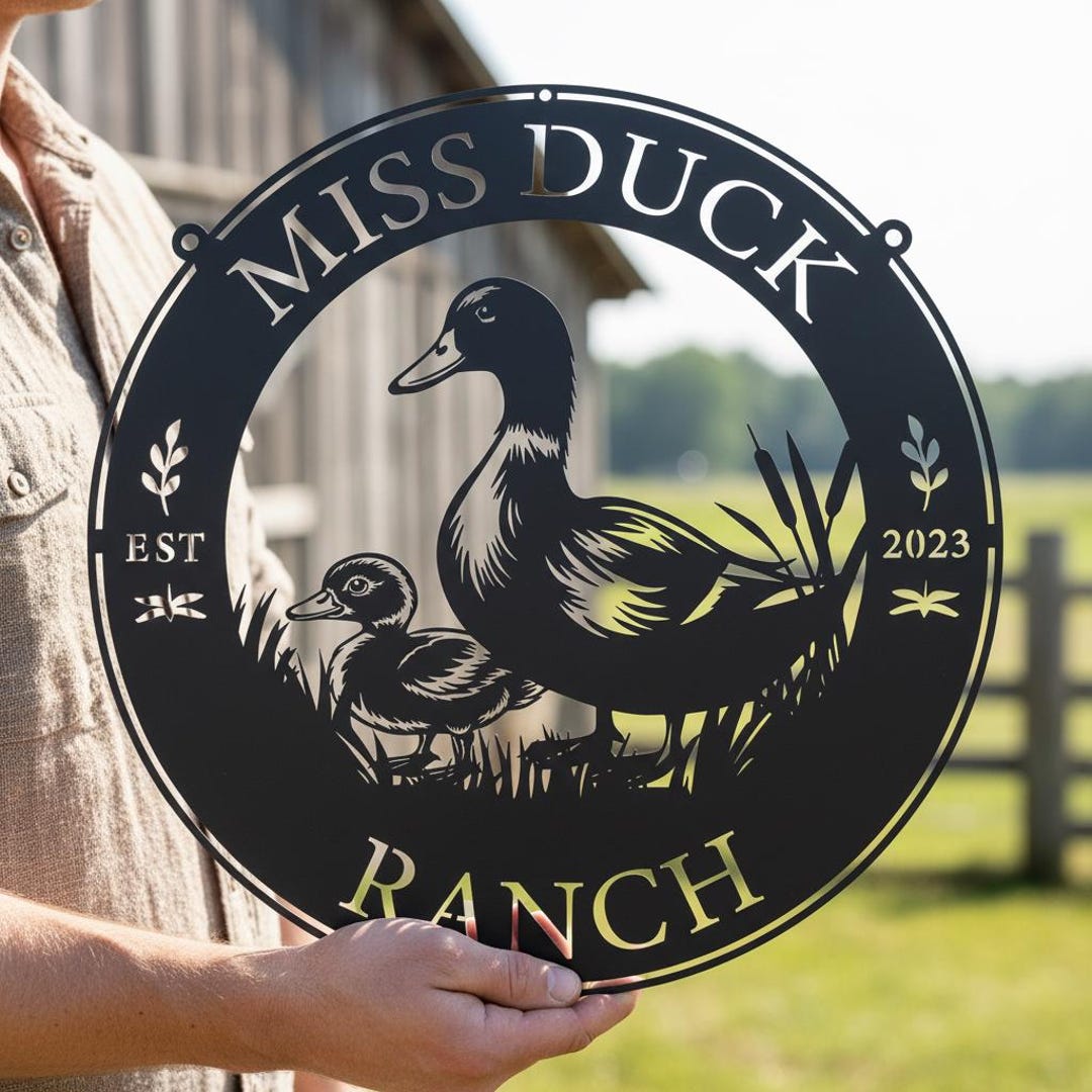 Personalized Duck Ranch Name Sign,custom Duck Ranch Sign,rustic Duck ...