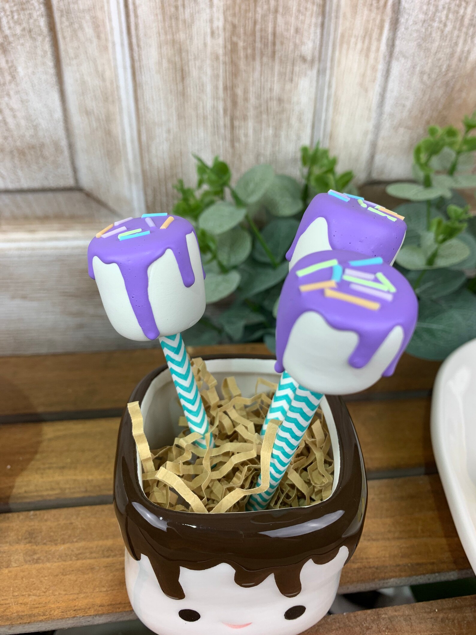 Fake marshmallows fake marshmallows on a stick decorative Etsy