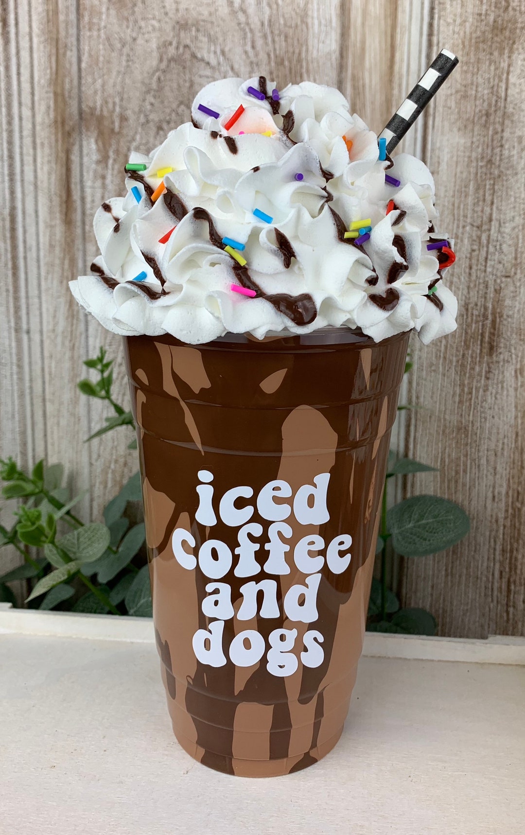 Fake Iced Coffee Iced Coffee and Dogs Tiered Tray Decor Etsy