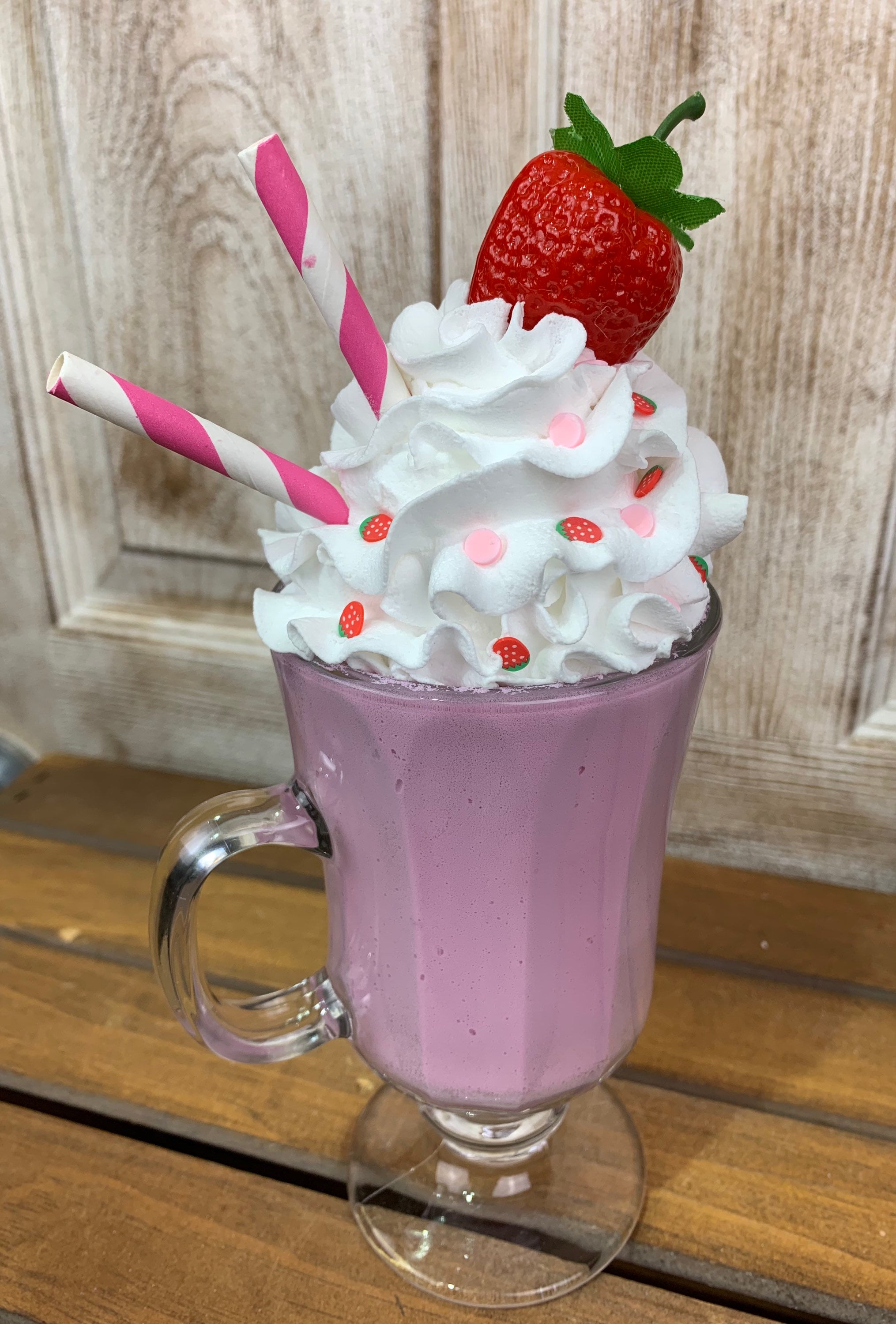 Fake Strawberry milkshake Fake sweets faux drink fake bake Etsy