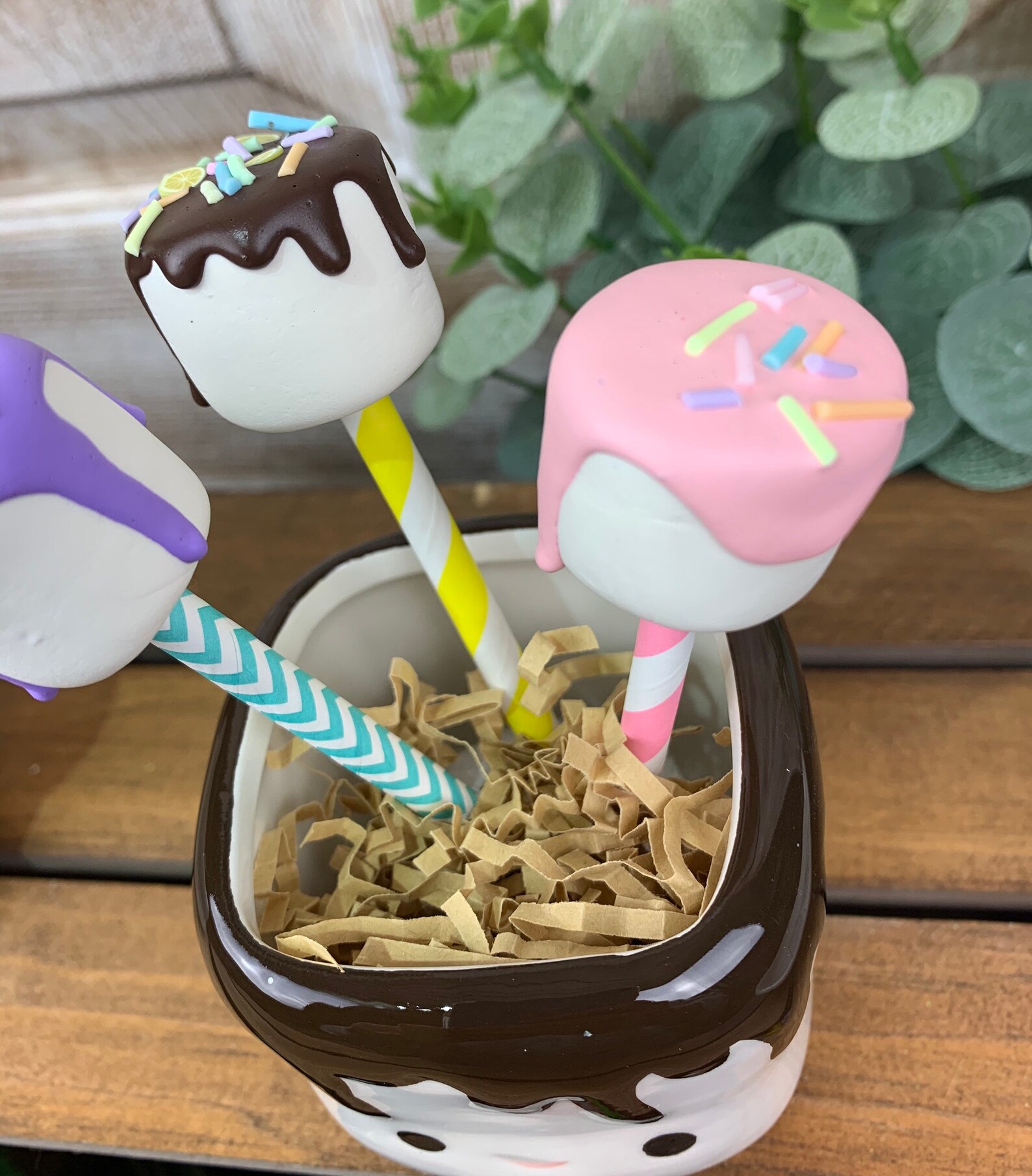 Fake marshmallows fake marshmallows on a stick decorative Etsy