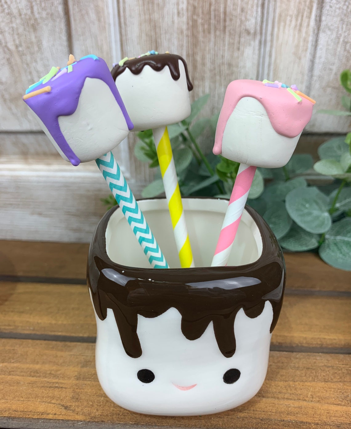 Fake marshmallows fake marshmallows on a stick decorative Etsy