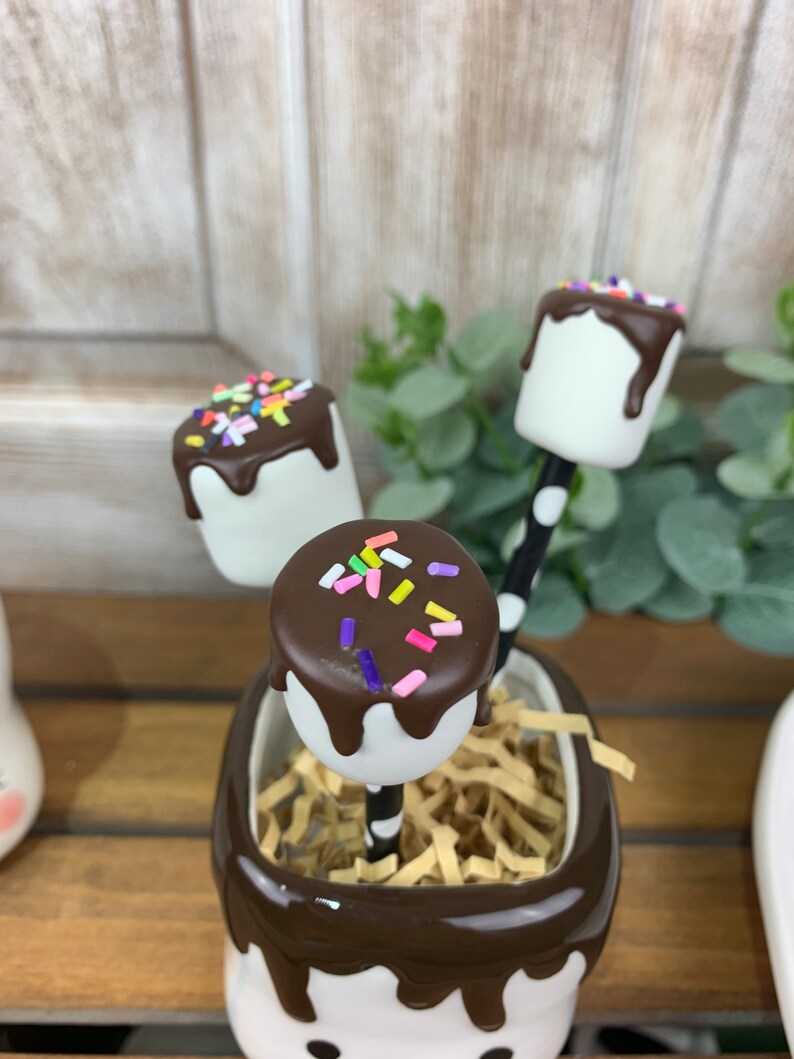 Fake Marsh Fake Marshmallows on a Stick Decorative Etsy