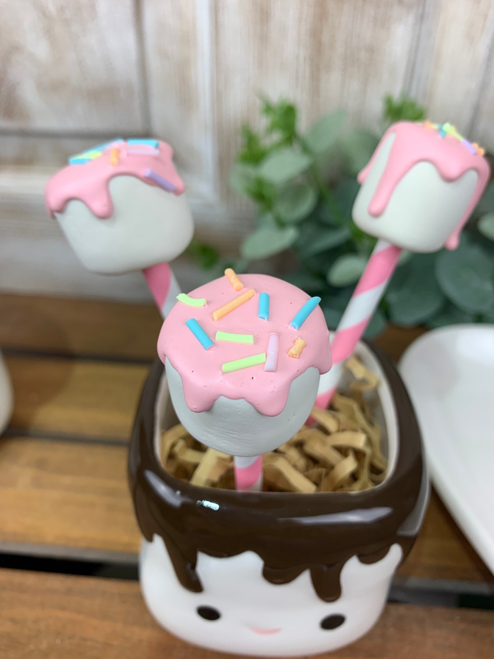 Fake marshmallows fake marshmallows on a stick decorative Etsy