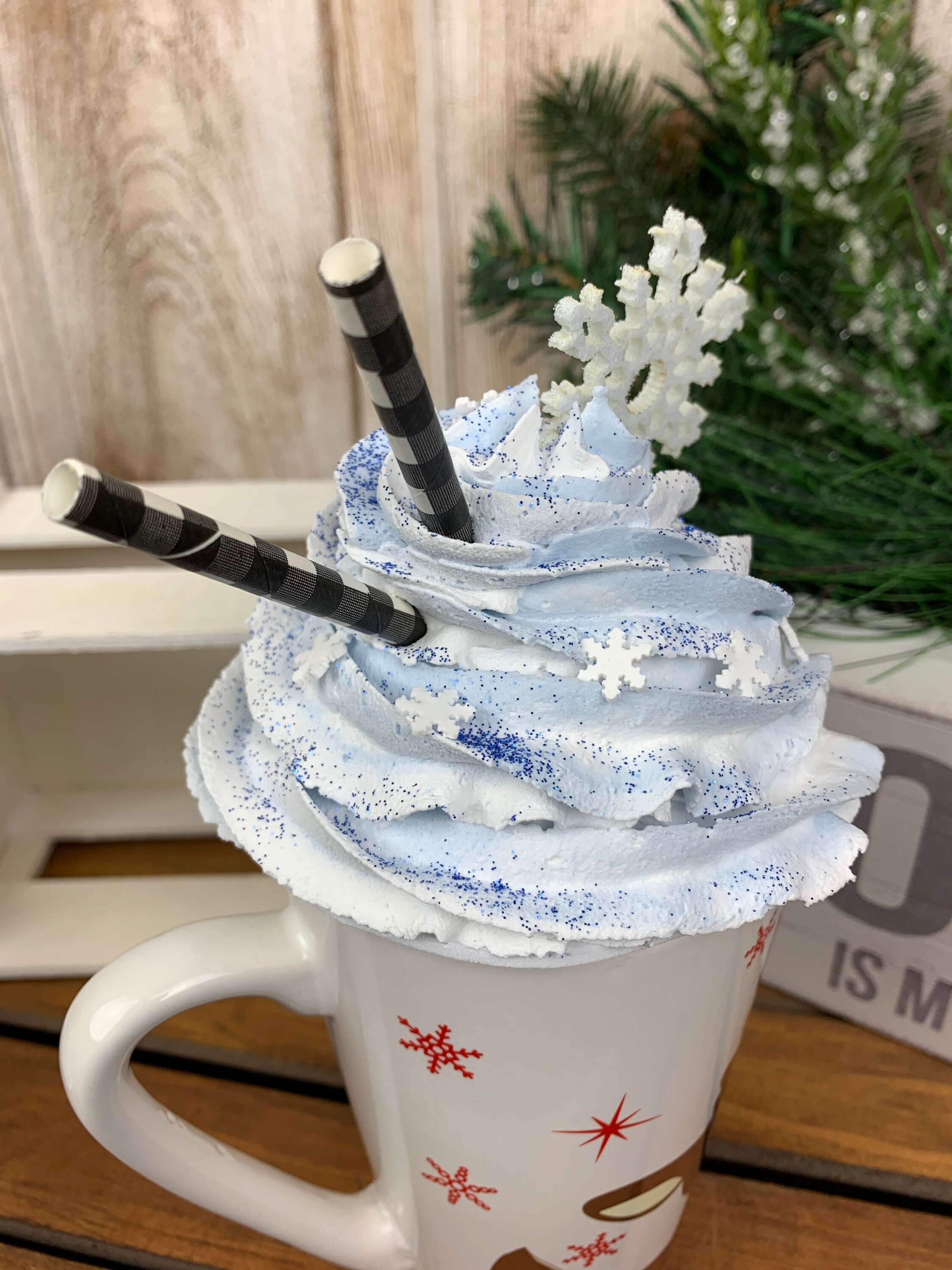 Mug Topper Fake Whipped Topping Christmas Decor Fake Latte Etsy UK