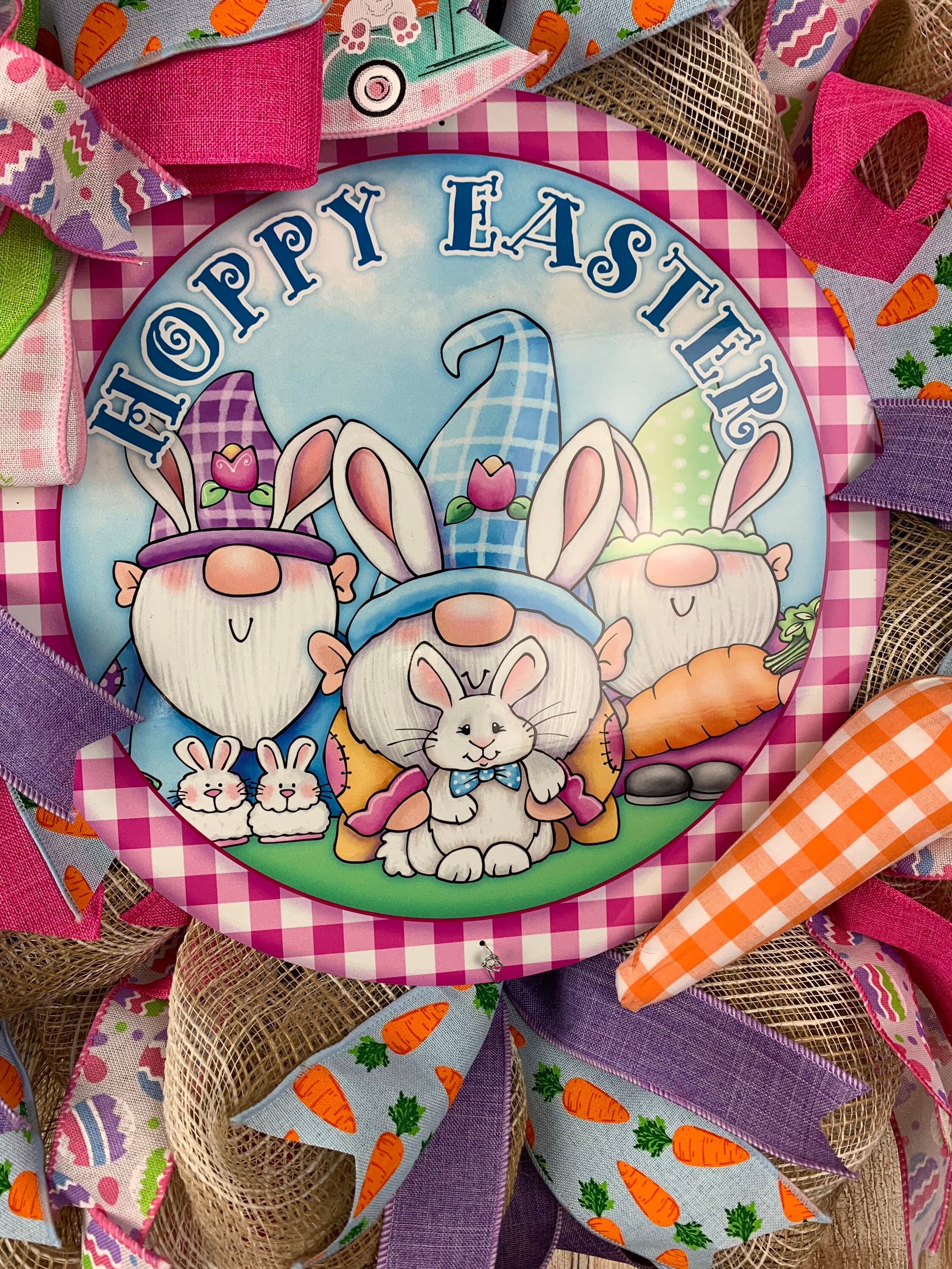 Easter gnome wreath easter wreath easter decor gnome bunny  etsy