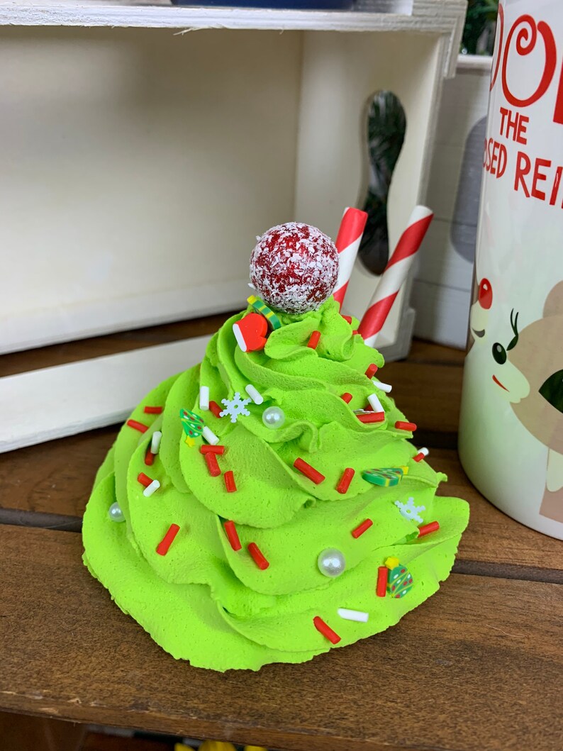 Mug topper Fake whipped topping Christmas decor Fake latte Etsy