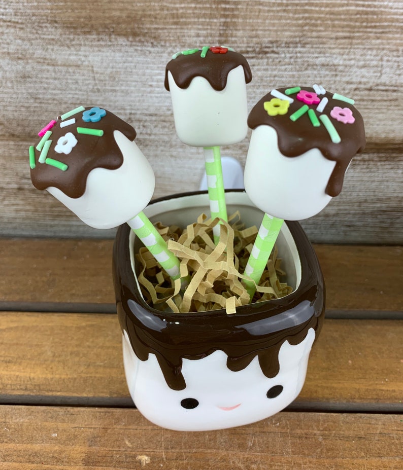 Fake Spring Marshmallows Fake Marshmallows on a Stick Etsy