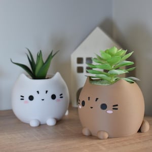 Cute Cat Plant Pot / Cat Planter / Cat Vase / Cat Flower Pot / Kawaii Plant Pot / Cute Flower Pot / Cute Succulent Plant Pot / Kawaii Decor