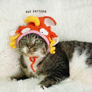 Fish Cat Hat Crochet Pattern, Cat Hat Crochet Pattern, Cat Fish Costume, Ocean Cat Hat, Friendly Crochet Tutorial, PDF Crochet  Pattern
