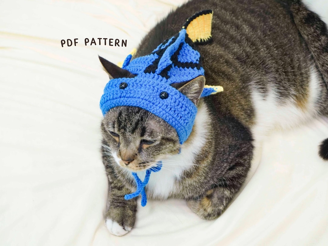Blue Fish Cat Hat Crochet Pattern, Cat Hat Crochet Pattern, Cat Fish ...