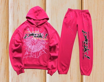 Completo sportivo rosa ragnatela Y2K