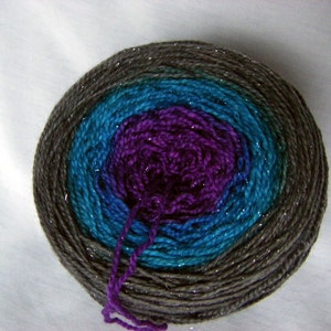 Superwash Merino Nylon Stellina Sparkly Gradient Calypso Sock Wishing Out Loud image 1