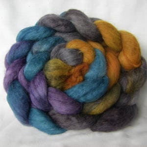 Alpaga Merino Silk Super Soft Spinning Fiber - Luxury Top Roving - Summer Daze (sombre)