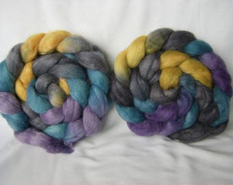 Alpaca Merino Silk Super Soft Spinning Fiber - Luxury Top Roving - Summer Daze (subdued)