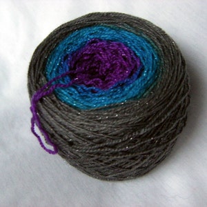 Superwash Merino Nylon Stellina Sparkly Gradient Calypso Sock Wishing Out Loud image 2