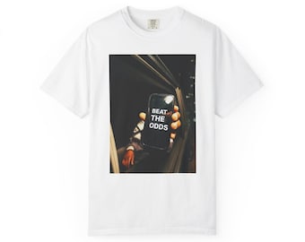 Beat The Odds...Funny Meme T-Shirt - Brain Rot Humor Tee - Viral Internet Trend Shirt - Relatable Graphic Tee