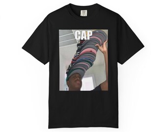 CAP... Camiseta con meme divertido - Camiseta con humor sobre la pudrición cerebral - Camiseta viral en internet - Camiseta con gráficos fáciles de identificar