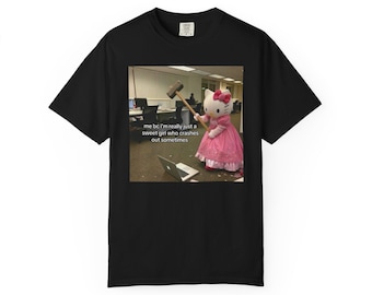 Sweet Girl Crash Out...Funny Meme T-Shirt - Brain Rot Humor Tee - Viral Internet Trend Shirt - Relatable Graphic Tee