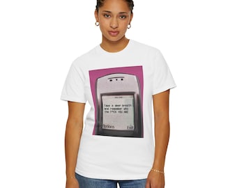 Recuerda quién eres - Camiseta con meme divertido - Camiseta con humor sobre la pudrición cerebral - Camiseta viral de internet - Camiseta con gráficos fáciles de identificar