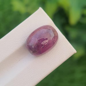 Natural Ruby Cabochon 15.36 ct | Untreated Purplish Pink Ruby from Afghanistan | Large Loose Gemstone for Jewelry
