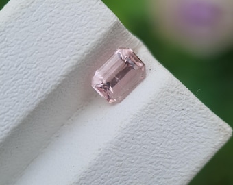 Natural Pink Topaz | Emerald Cut Gemstone | Light Pink | Untreated | Katlang, Pakistan Origin | Loose Stone for Jewelry