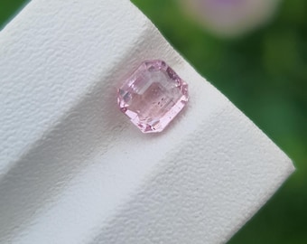 Natural Pink Topaz | Emerald Cut Gemstone | Light Pink | Untreated | Katlang, Pakistan Origin | Loose Stone for Jewelry