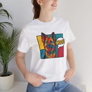 Pop Art German Shepherd T-Shirt, German Shepherd tee, German Shepherd Dog, German Shepherd, Alsatian, German Shepherd Art