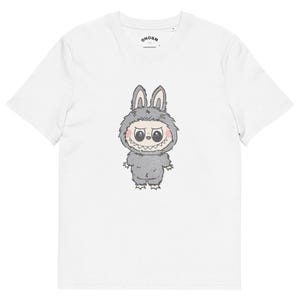 Camiseta Labubu Wrong: camiseta estética descolorida y triste, camiseta grunge de monstruo, ropa urbana kawaii conmovedora, top orgánico unisex