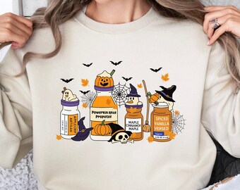 Sweatshirt voor Halloween-verpleegster: Pumpkin Spice Propofol, Spooky Fall-T-shirt
