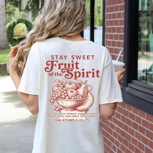 Comfort Colors Fruit of the Spirit Shirt: Vintage Christian Tee