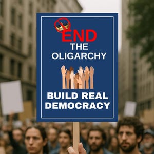 No Kings In America Protest Sign: Anti-Fascism Political Yard Sign