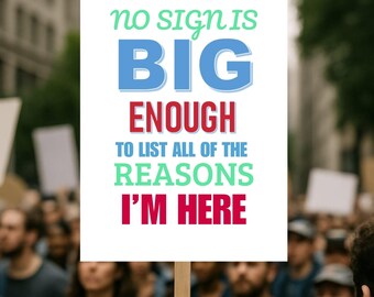 No Kings Rally Protest Sign: Pro-Democracy Yard Sign (18x24 in.)