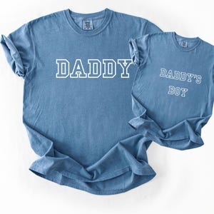 Comfort Colors® Daddy & Daddy&#39;s Boy College Matching T-Shirts,Matching tees, Dad and Boy Shirts